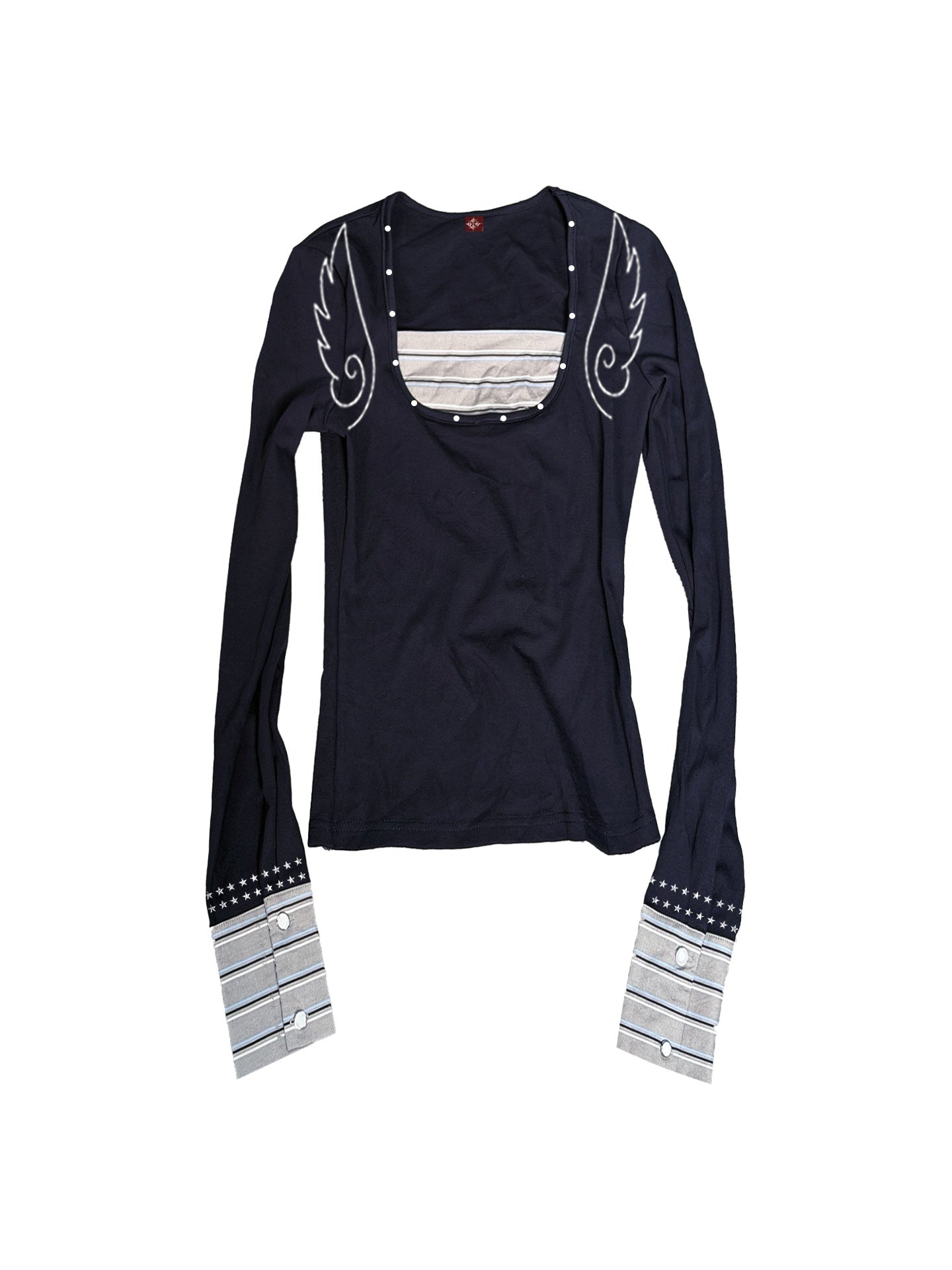 DETW_onLine_Angel_Slogan_Striped_Colorblock_Women&