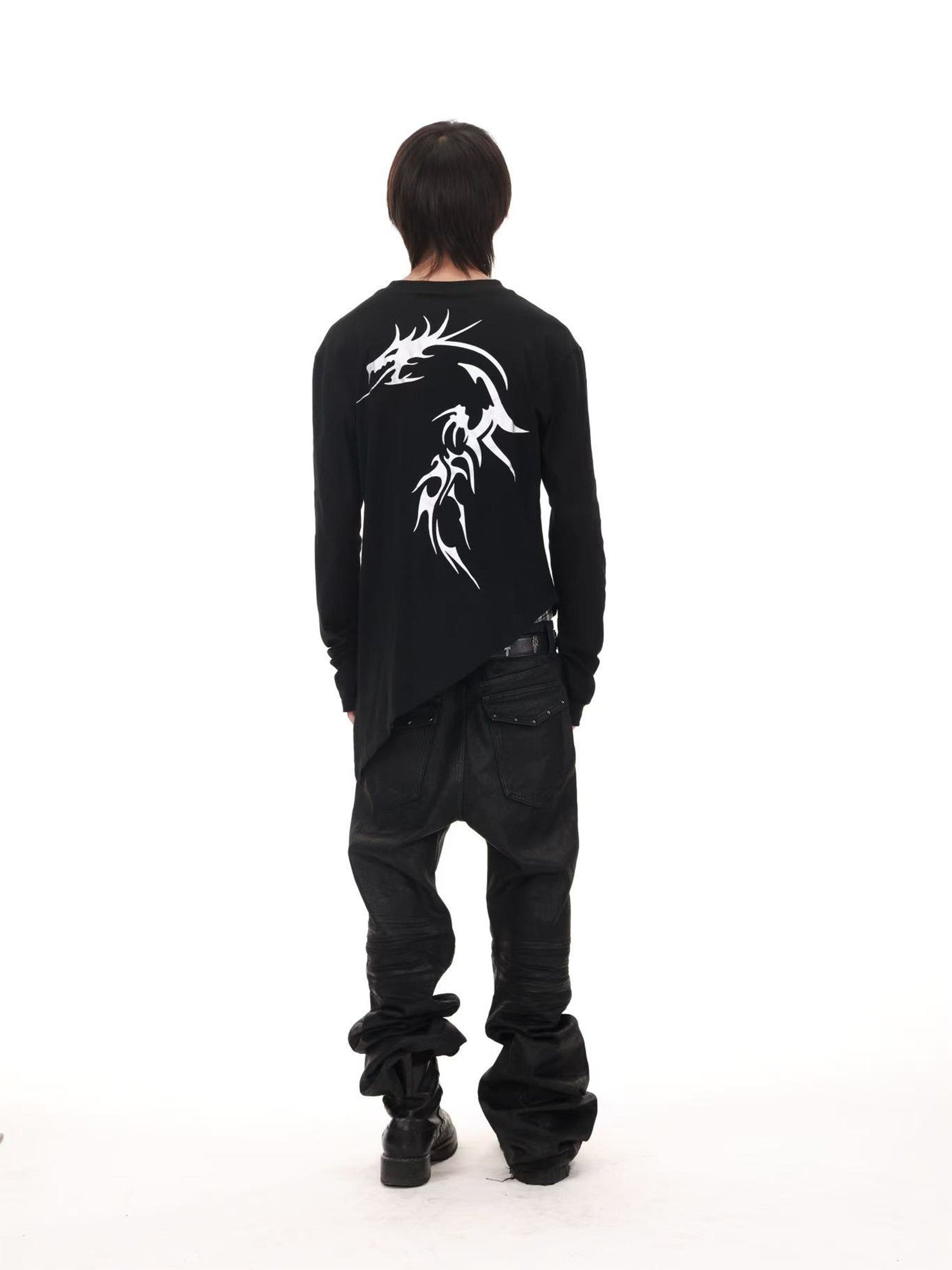 DETW onLine Asymmetrical Gold Dragon Hot Stamped Women&