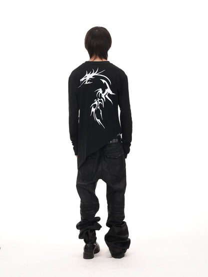 DETW onLine Asymmetrical Gold Dragon Hot Stamped Women&