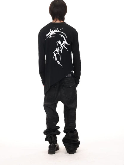 DETW onLine Asymmetrical Gold Dragon Hot Stamped Women&