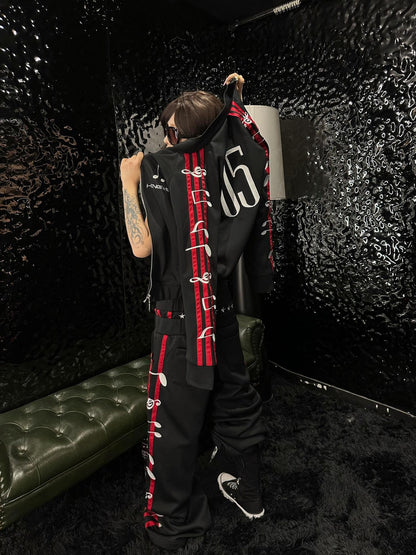 DETW onLine Black 3d Embroidered Music Symbol Women&