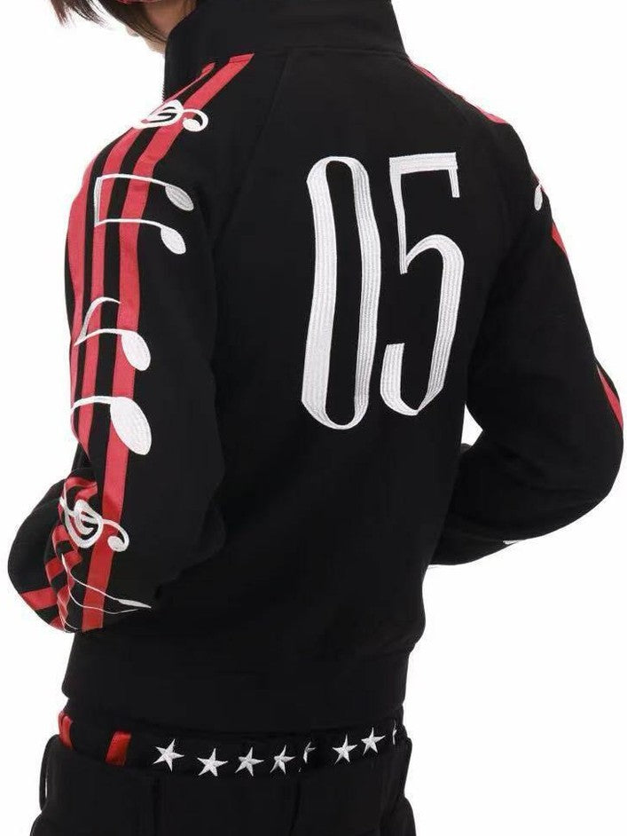 DETW onLine Black 3d Embroidered Music Symbol Women&