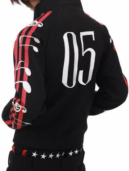 DETW onLine Black 3d Embroidered Music Symbol Women&
