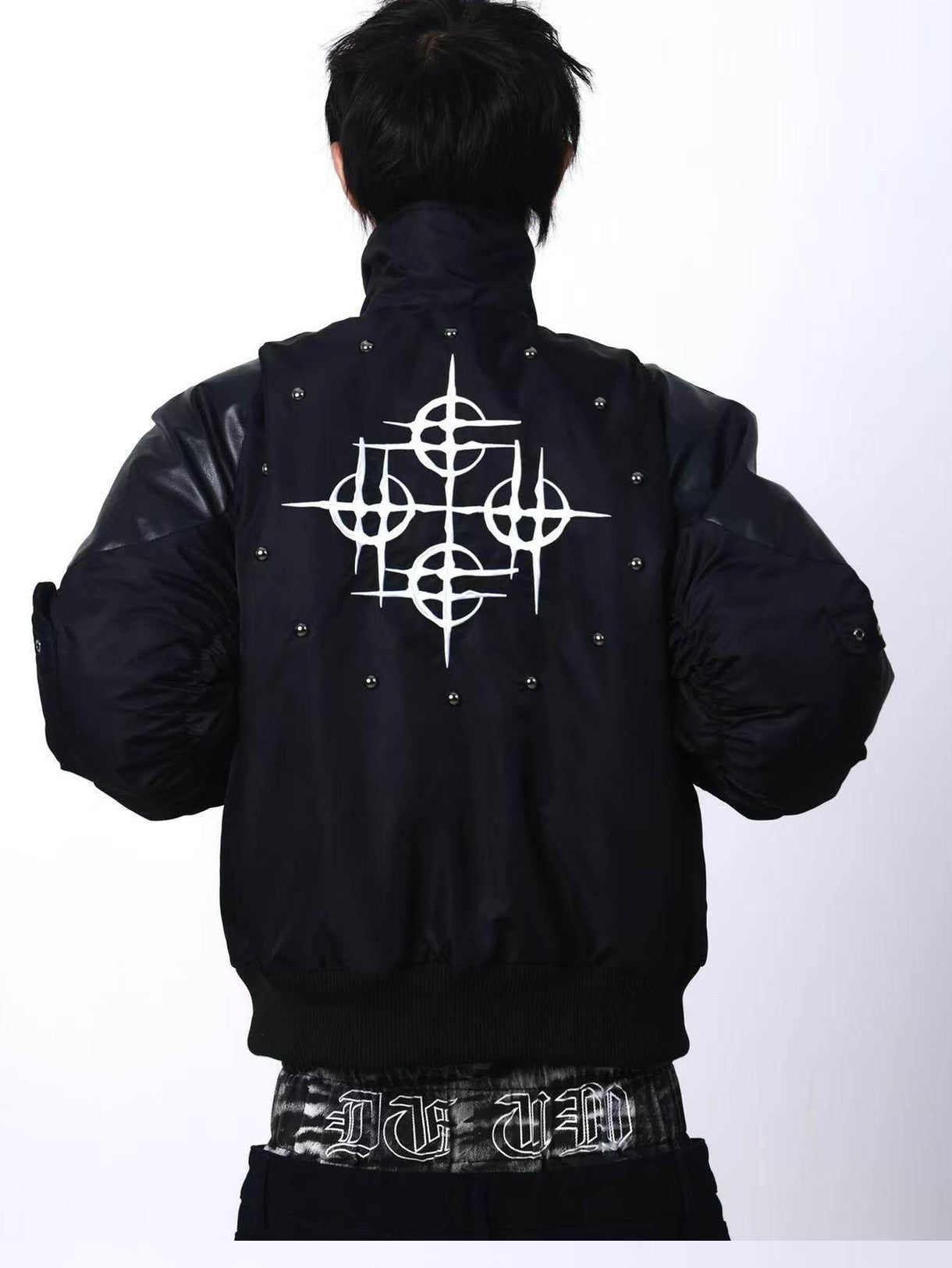 DETW onLine Black Armor Patchwork Embroidered Women&