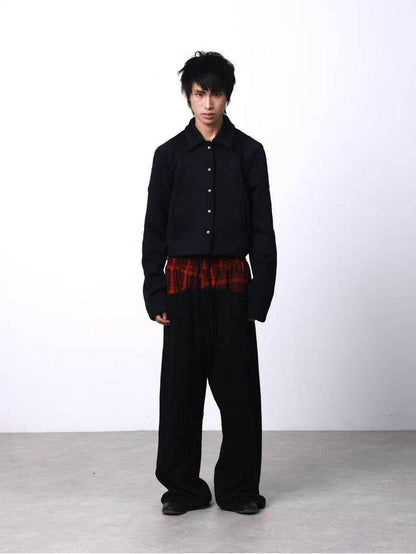 DETW onLine Black Armored Metal Button Palace Lapel Women&