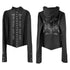 DETW_onLine_Black_Gothic_Button_Placket_Digital_Print_Women&