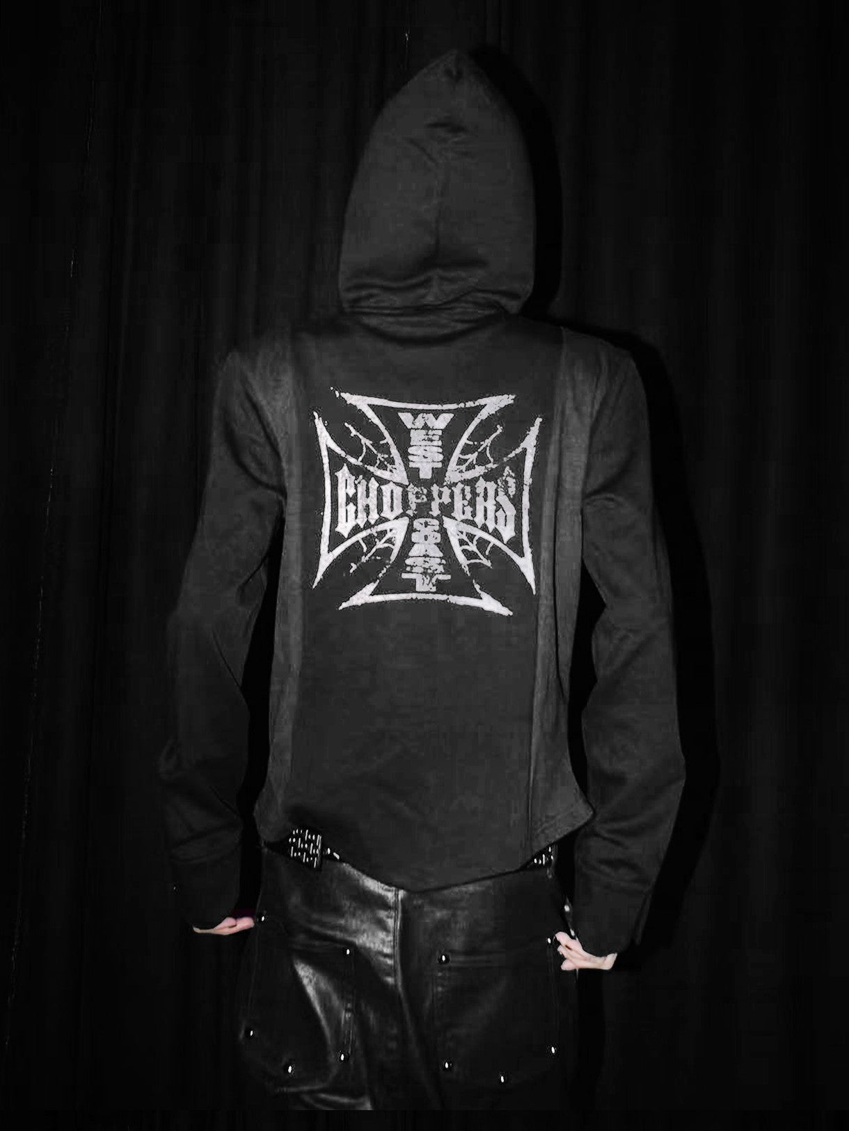 DETW onLine Black Gothic Button Placket Digital Print Women&