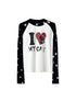 DETW_onLine_Black_Grey_Heart_Cat_Print_Spliced_Women&