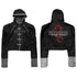 DETW_onLine_Black_Patchwork_Metal_Buckle_Rivet_Zip_Hooded_Women&