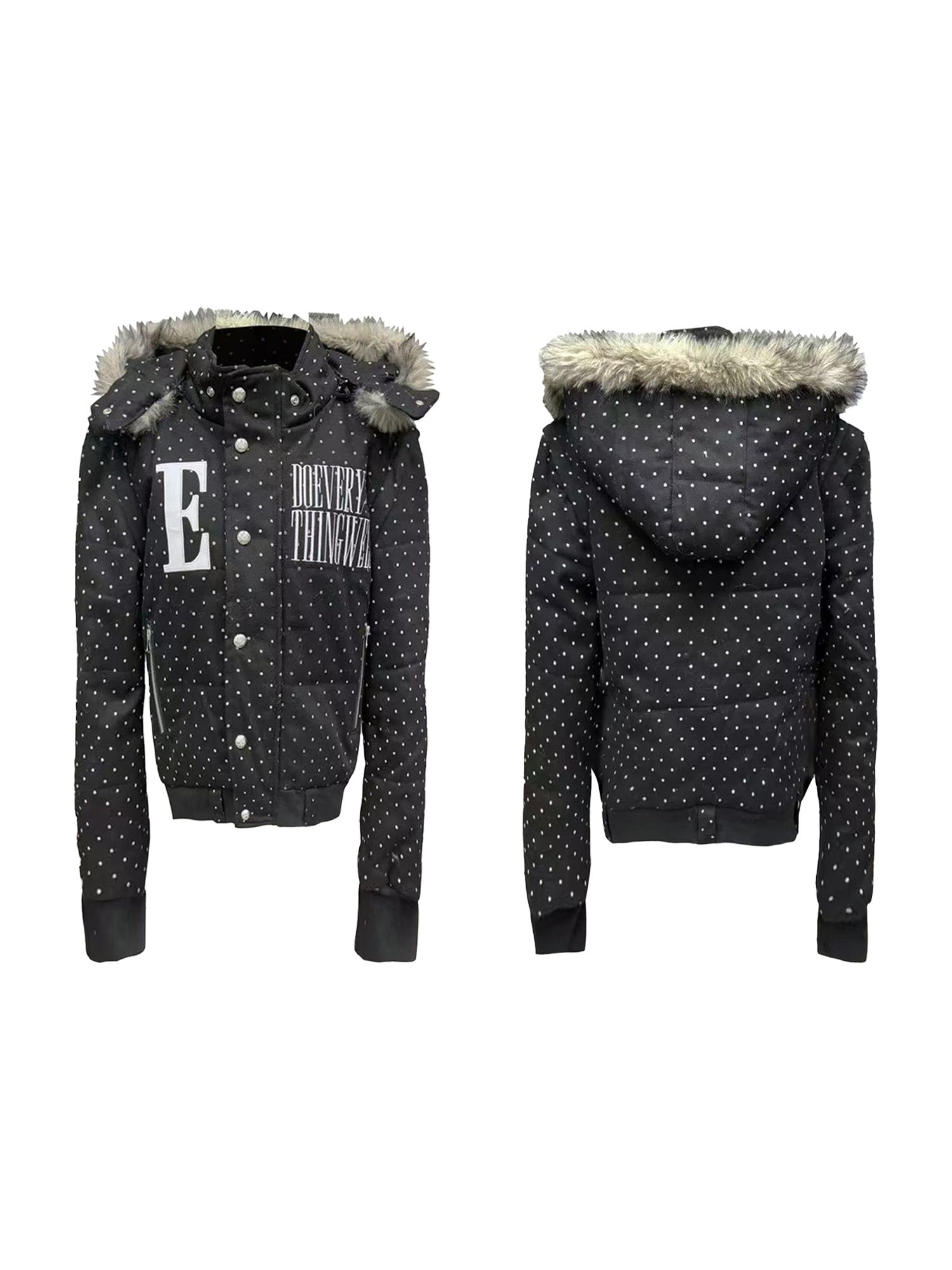 DETW_onLine_Black_Polka_Dot_Detachable_Sleeves_Hooded_Women&