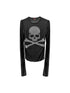 DETW_onLine_Black_Silver_Two_Tone_Skull_Rhinestone_Women&