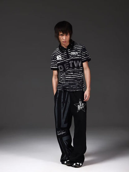 DETW onLine Black Thorn Stripe Rhinestone Women&