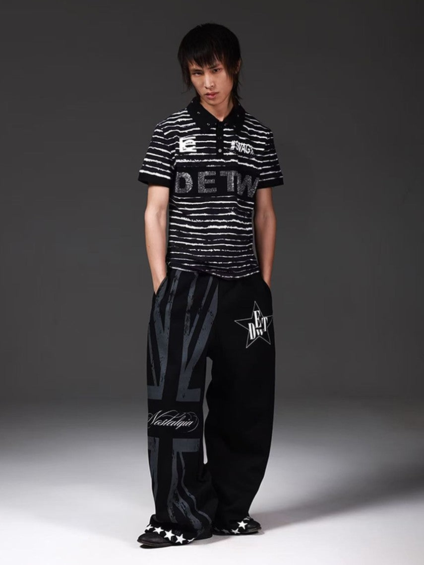 DETW onLine Black Thorn Stripe Rhinestone Women&