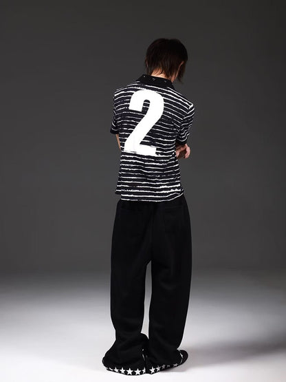 DETW onLine Black Thorn Stripe Rhinestone Women&