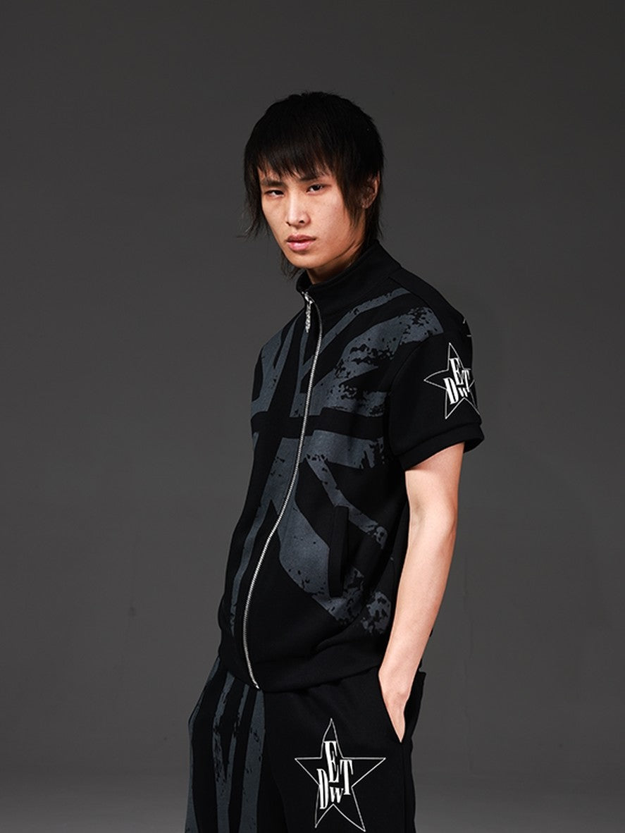 DETW onLine Black Union Jack Print Women&
