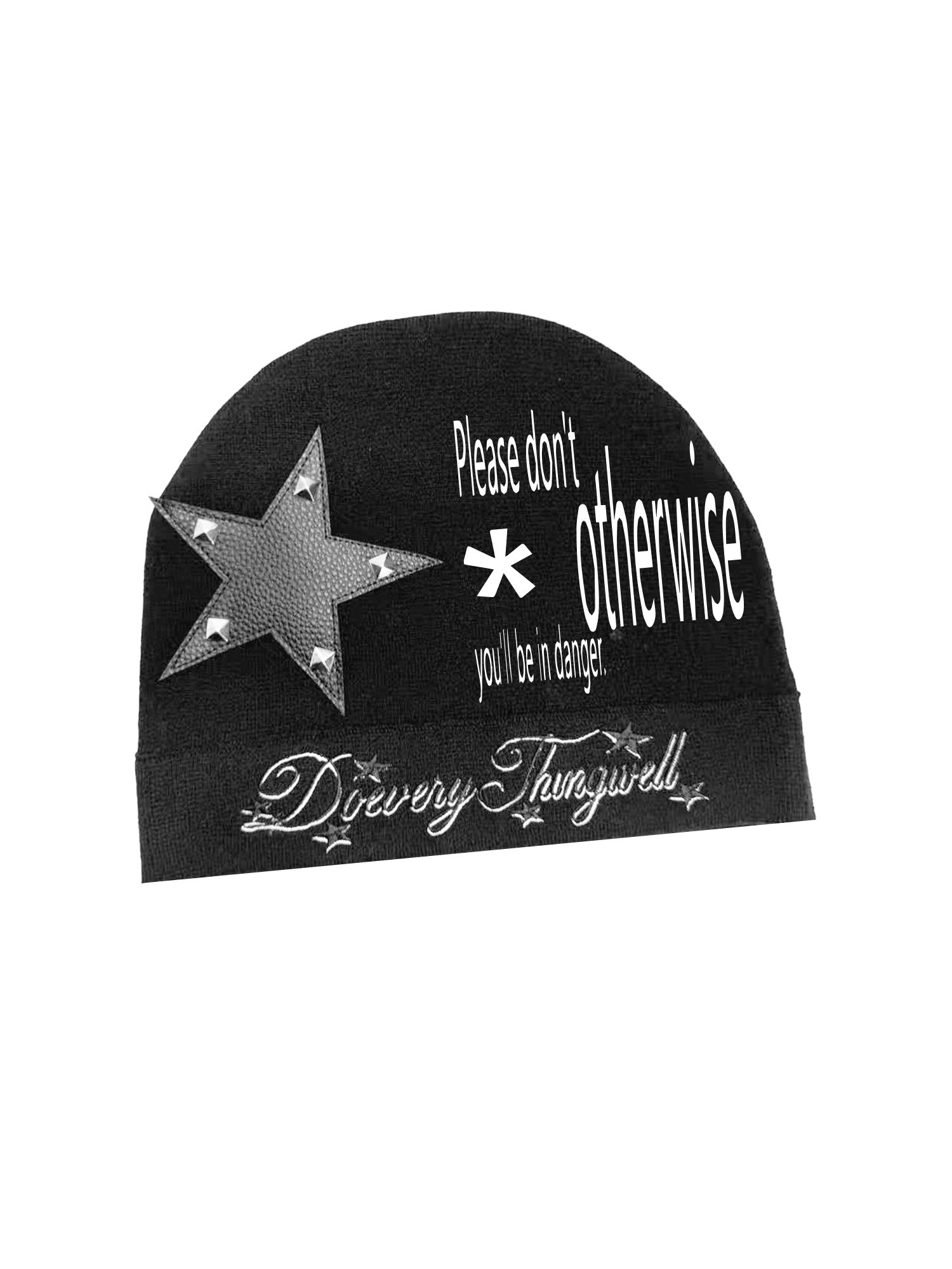 DETW_onLine_Black_White_Jacquard_Star_Studs_Litchi_Leather_Embroidery_Women&