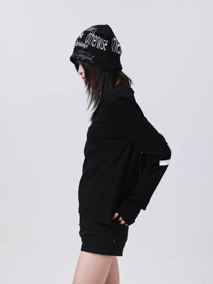DETW onLine Black White Jacquard Star Studs Litchi Leather Embroidery Women&