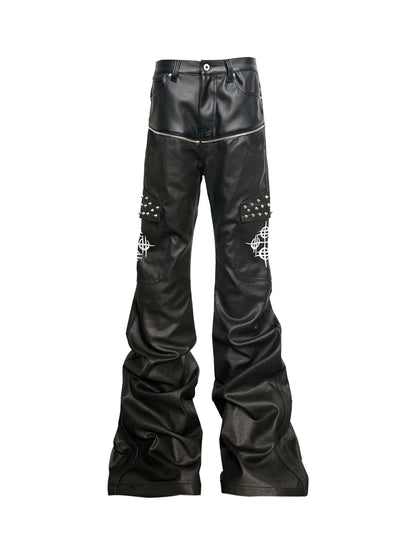 DETW_onLine_Black_Zipper_Rivet_Patchwork_Women&