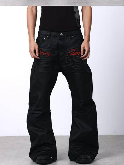 DETW onLine Brushed Wax Coated Pleated Embroidered Women&