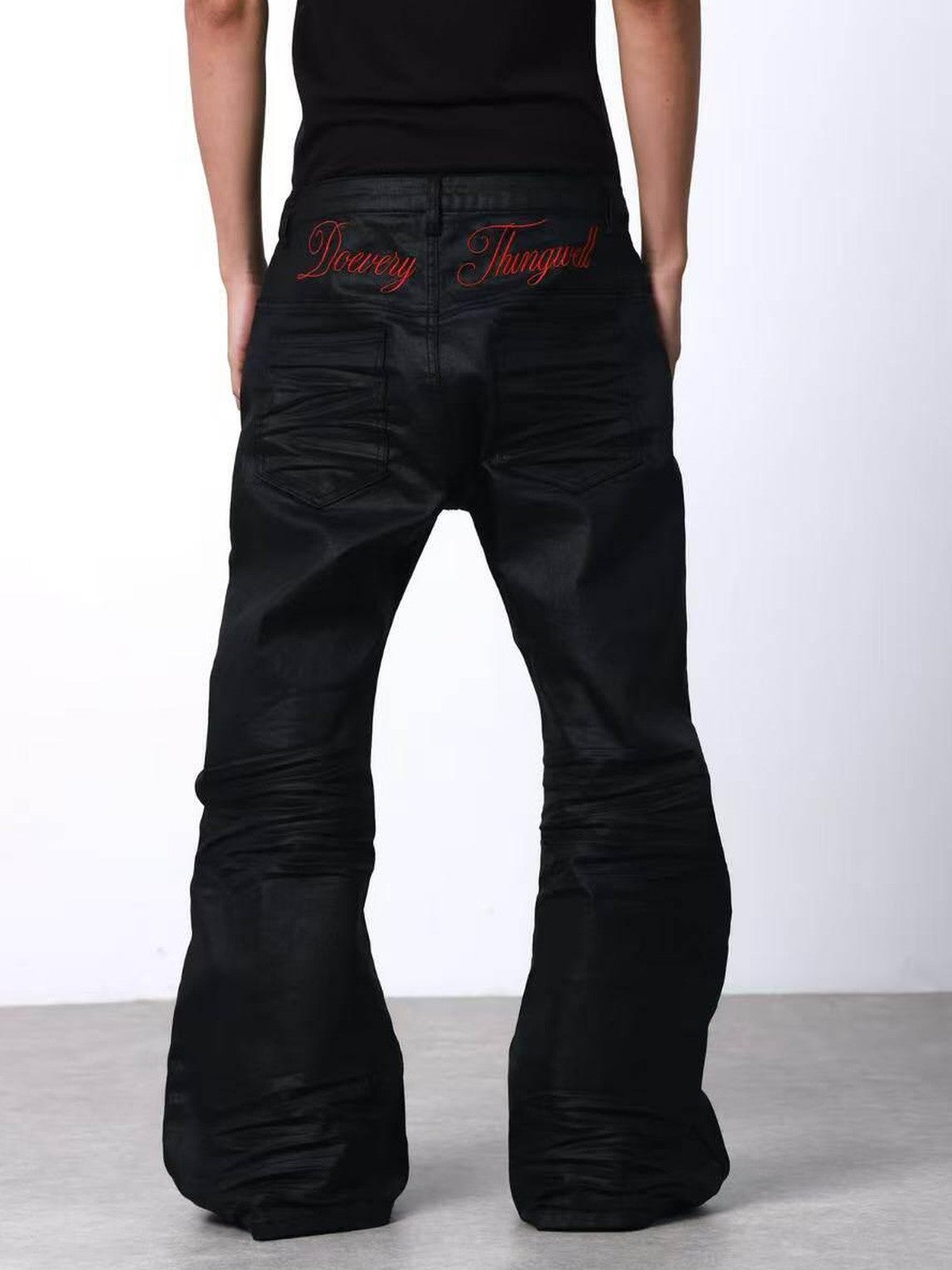 DETW onLine Brushed Wax Coated Pleated Embroidered Women&