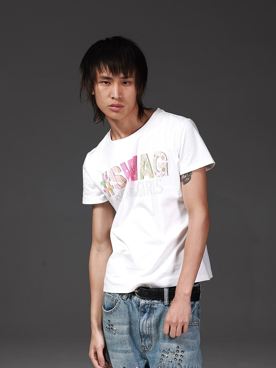 DETW onLine Candy Color Digital Print Retro Regular Shoulder Women&