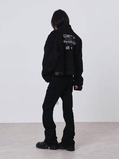 DETW onLine Dark 3d Pleated Tie Waist Slim Women&