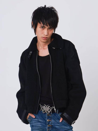 DETW onLine Dark Embroidered Suede Patchwork Metal Hardware Women&