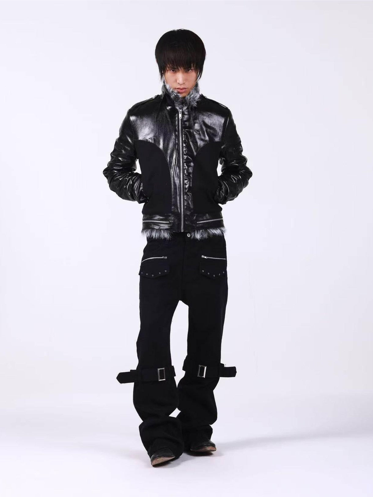 DETW onLine Dark Knight Cross Washed Wax Faux Fur Collar Women&