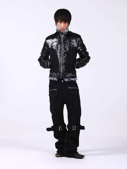 DETW onLine Dark Knight Cross Washed Wax Faux Fur Collar Women&
