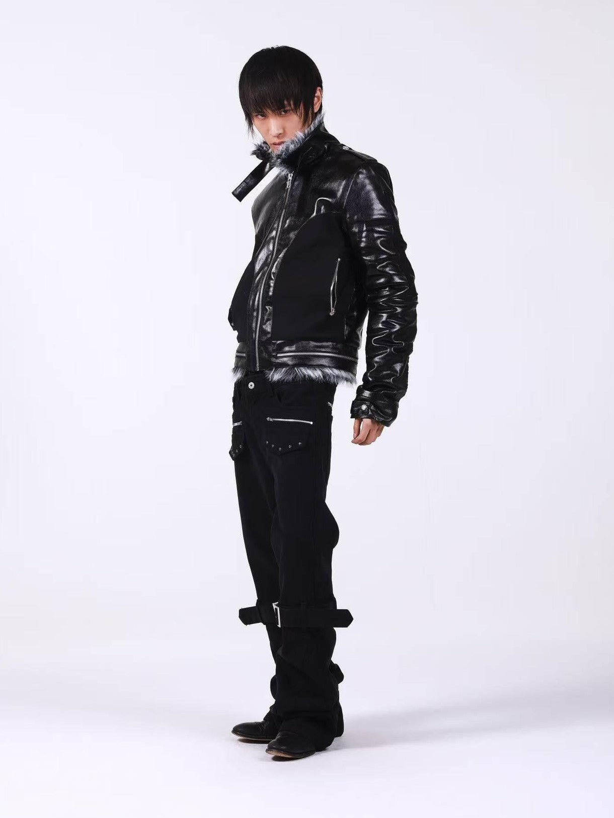 DETW onLine Dark Knight Cross Washed Wax Faux Fur Collar Women&