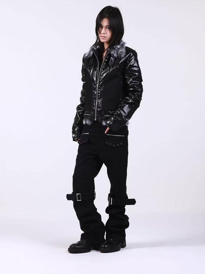 DETW onLine Dark Knight Cross Washed Wax Faux Fur Collar Women&