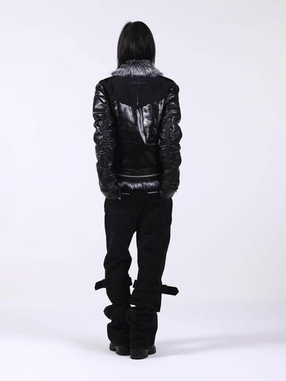 DETW onLine Dark Knight Cross Washed Wax Faux Fur Collar Women&