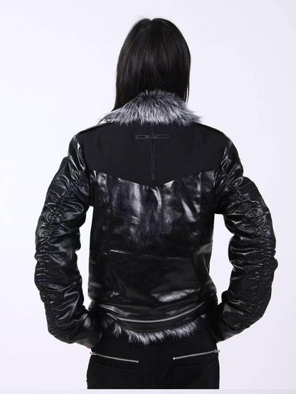 DETW onLine Dark Knight Cross Washed Wax Faux Fur Collar Women&