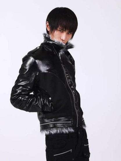 DETW onLine Dark Knight Cross Washed Wax Faux Fur Collar Women&