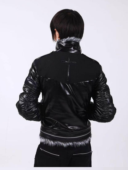 DETW onLine Dark Knight Cross Washed Wax Faux Fur Collar Women&