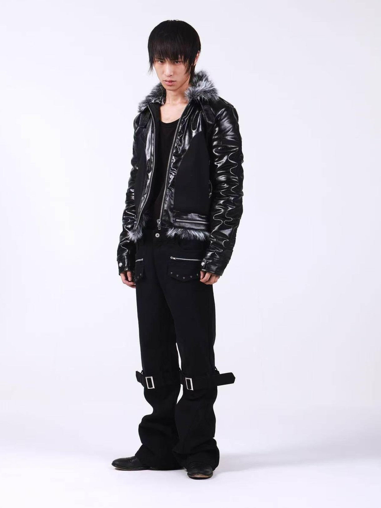 DETW onLine Dark Knight Cross Washed Wax Faux Fur Collar Women&