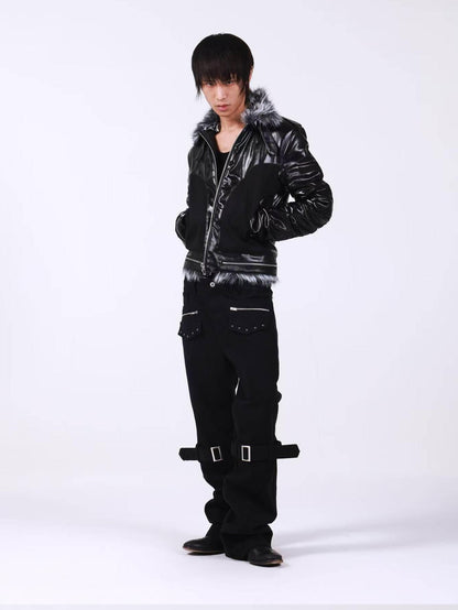 DETW onLine Dark Knight Cross Washed Wax Faux Fur Collar Women&