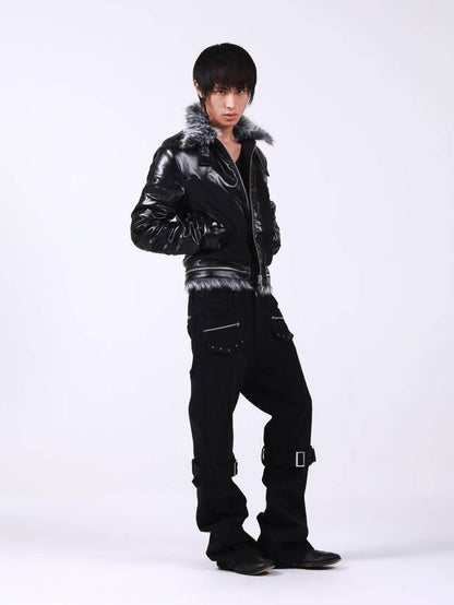 DETW onLine Dark Knight Cross Washed Wax Faux Fur Collar Women&