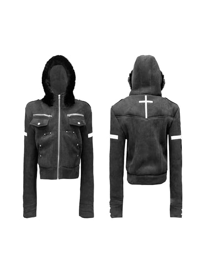DETW_onLine_Dark_Knight_Metal_Cross_Fur_Collar_Women&