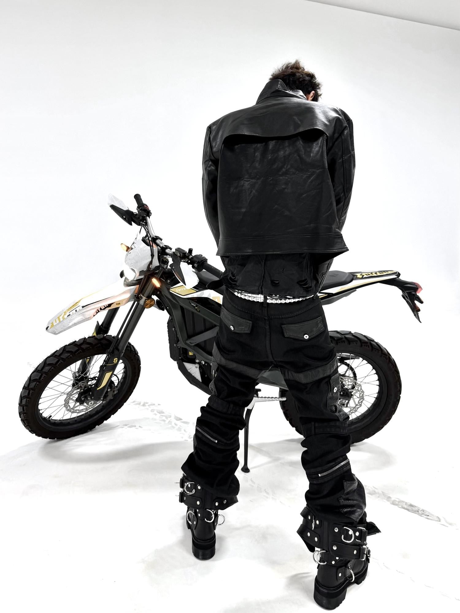 DETW onLine Dark Snakeskin Deconstructed Hand Waxed Patchwork Women&