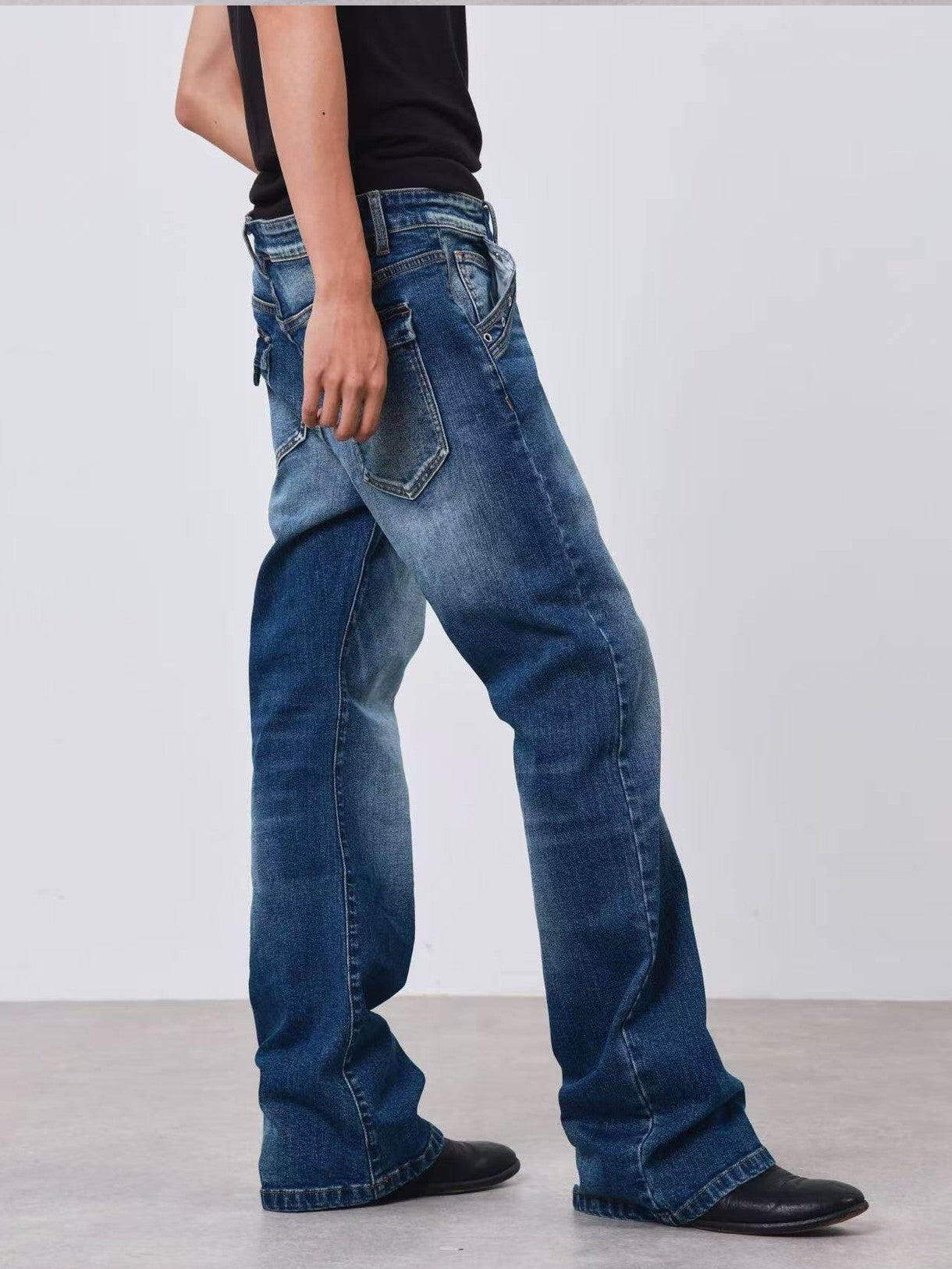 DETW onLine Deep Sea Blue Washed Distressed Slim Fit Women&