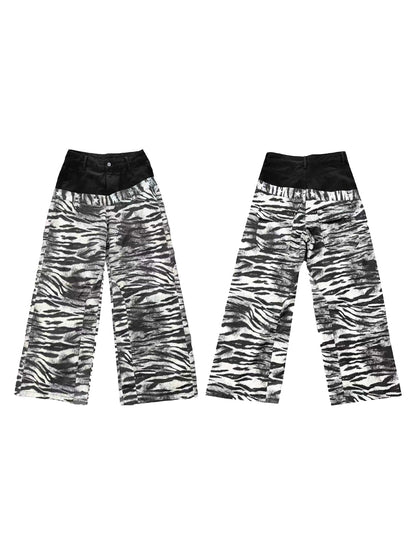 DETW_onLine_Distressed_Zebra_Patchwork_Asymmetrical_Waist_Women&