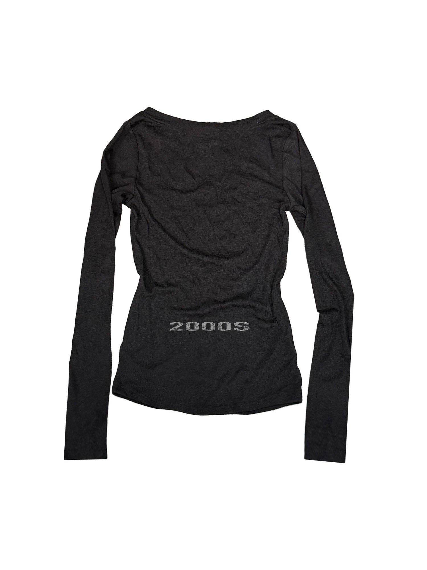 DETW onLine Double Gun Slogan Print V-neck Women&