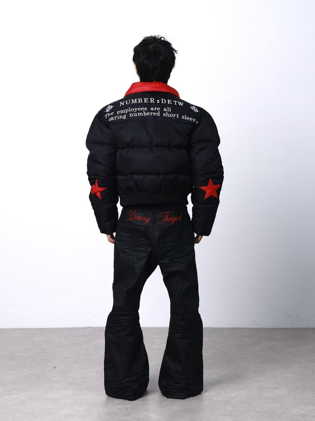 DETW onLine Embroidered Red Star Armored Curved Blade Sleeve Women&