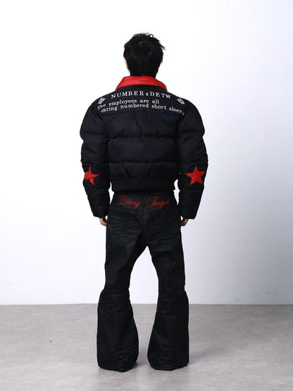 DETW onLine Embroidered Red Star Armored Curved Blade Sleeve Women&