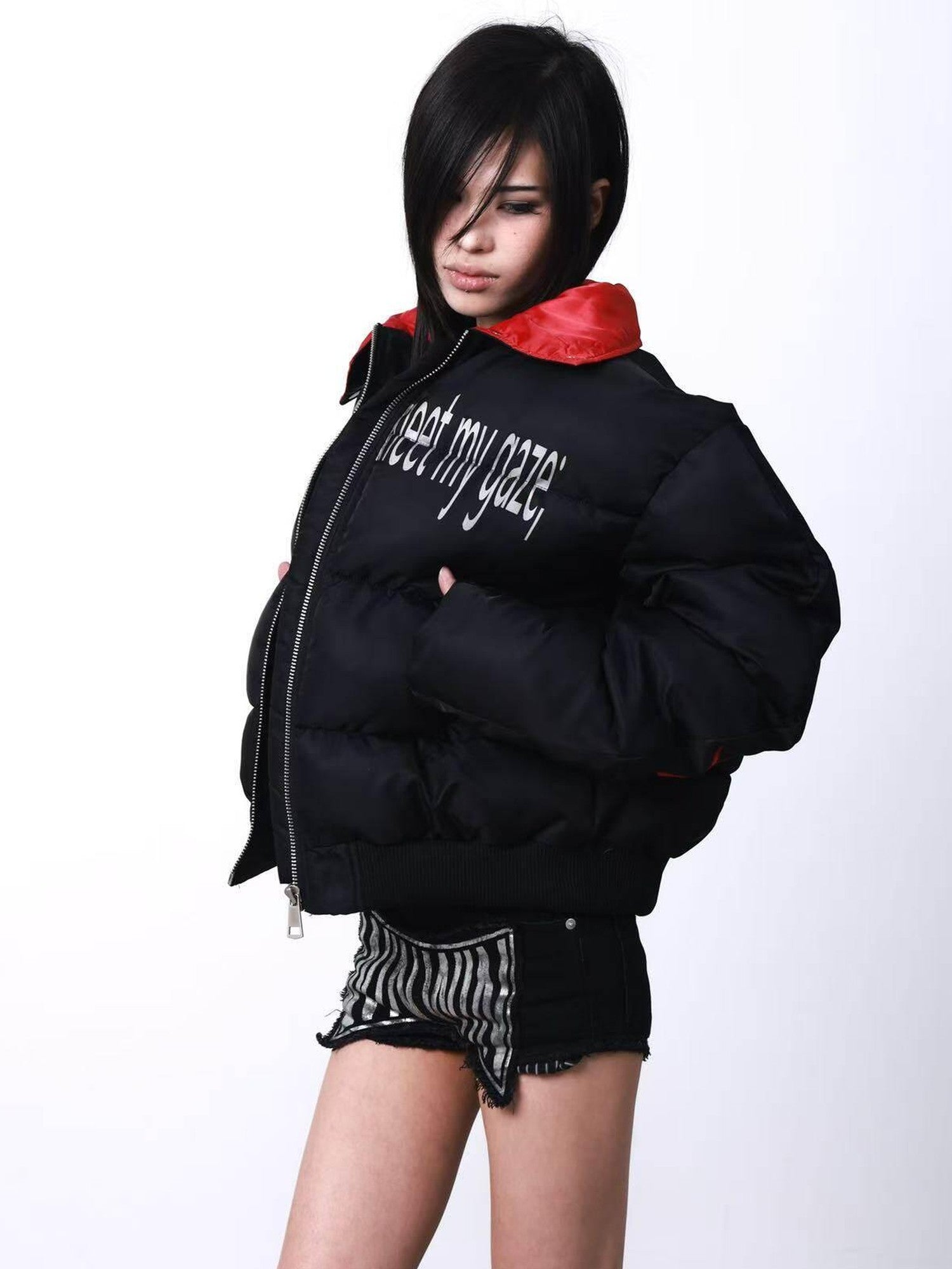 DETW onLine Embroidered Red Star Armored Curved Blade Sleeve Women&