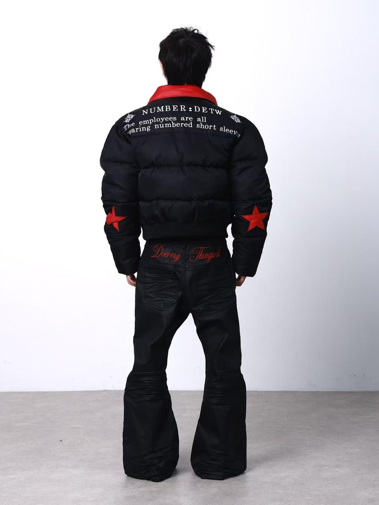DETW onLine Embroidered Red Star Armored Curved Blade Sleeve Women&