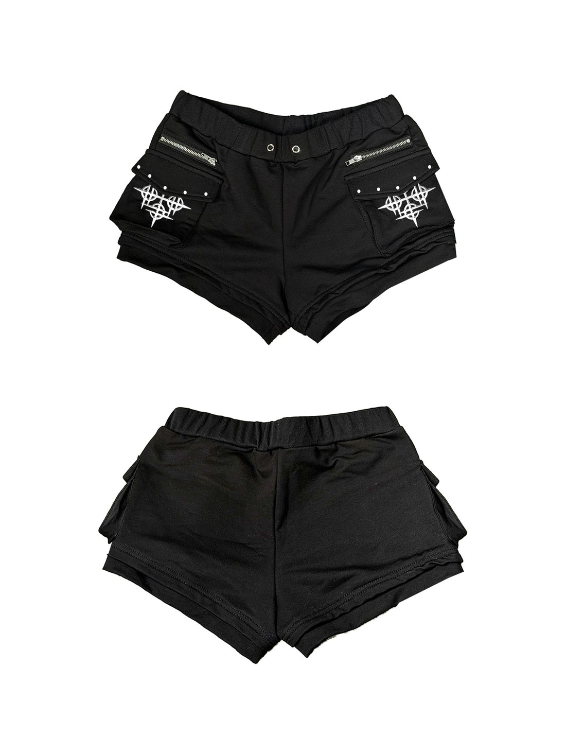DETW onLine Embroidered Zipper Rivet 3d Pocket Women&