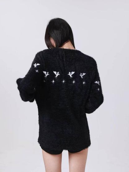 DETW onLine Five Star Leather Patch Rivet Shoulder Embroidered Women&