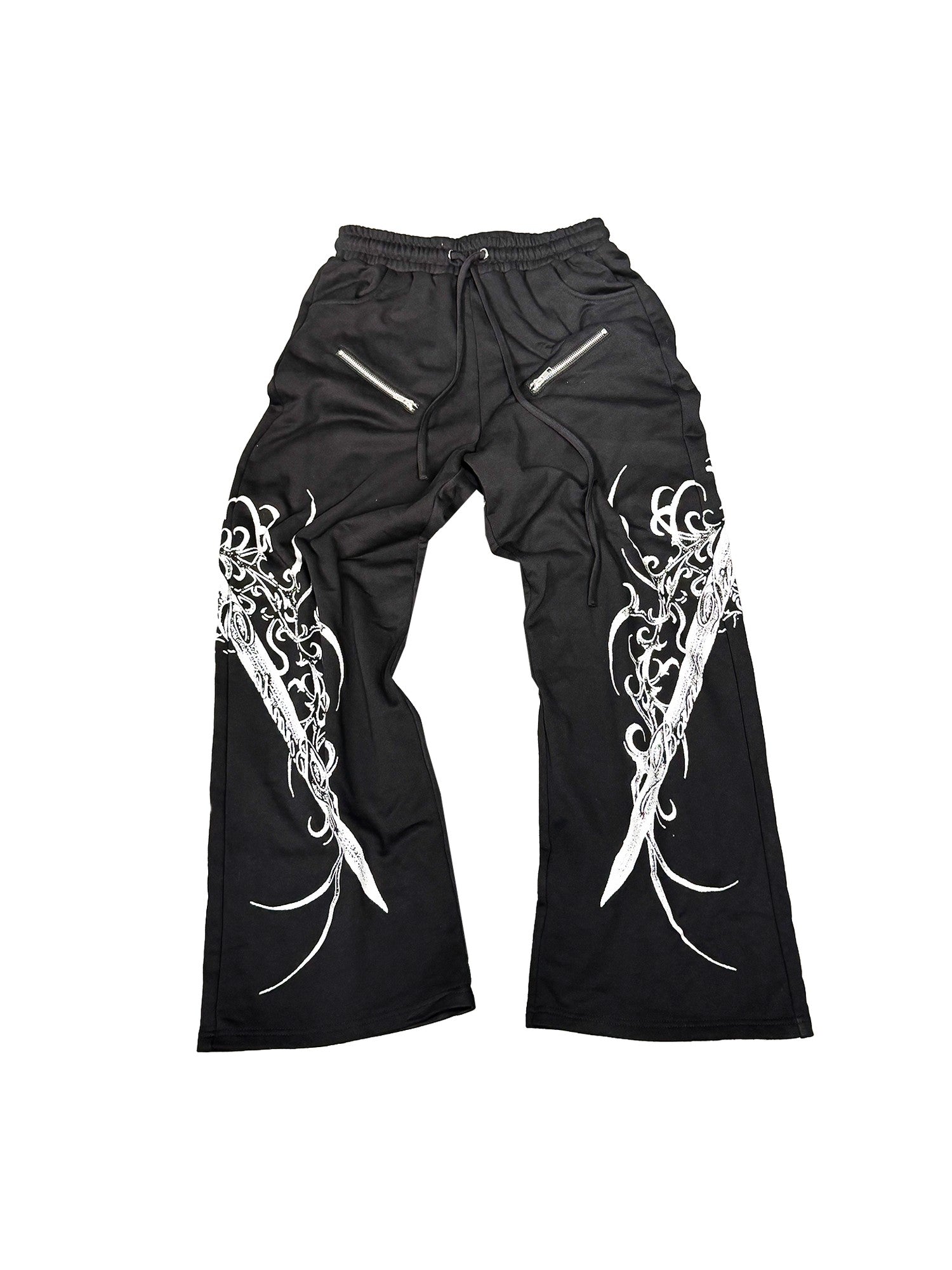 DETW onLine Gothic Silver Foil Drawstring Zip Women&